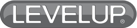 level up gear logo grey
